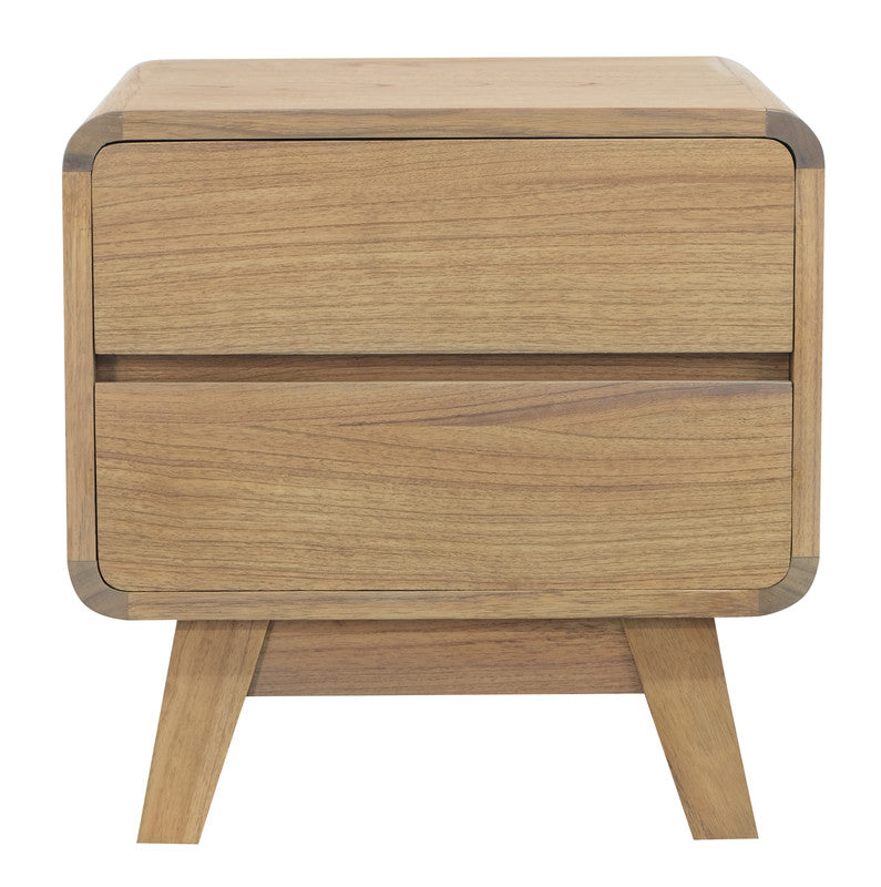 Providence 2 Drawer Bedside Table (Natural)-Furniture &gt; Bedroom &gt; Bedside Tables-PEROZ Accessories