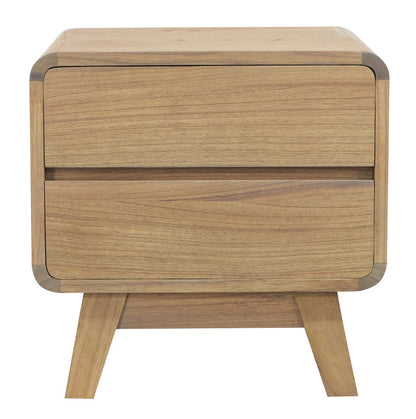 Providence 2 Drawer Bedside Table (Natural)-Furniture &gt; Bedroom &gt; Bedside Tables-PEROZ Accessories