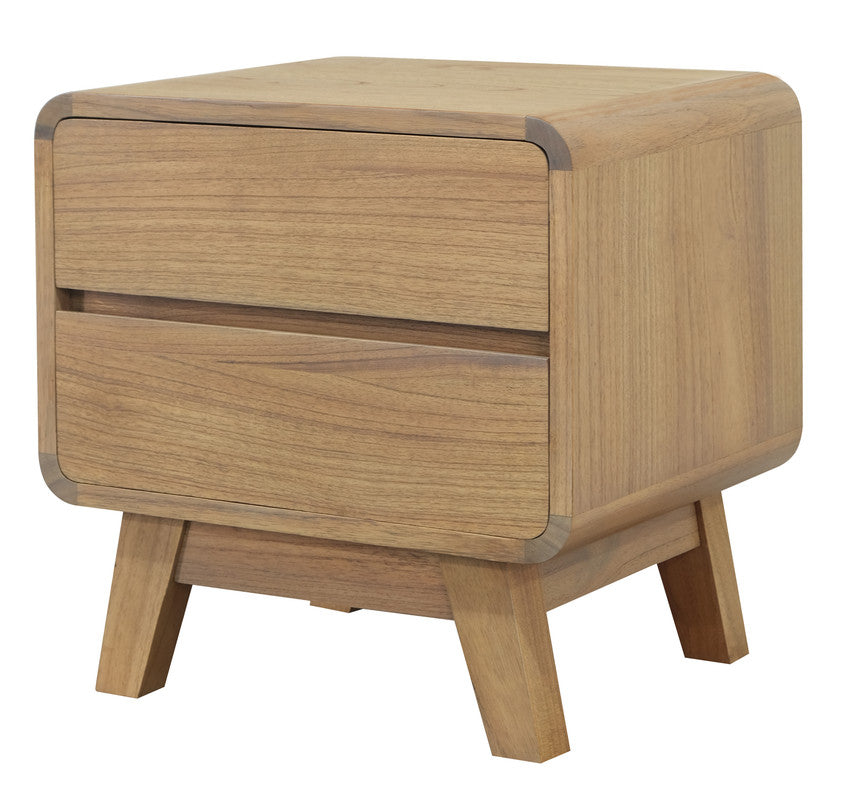 Providence 2 Drawer Bedside Table (Natural)-Furniture &gt; Bedroom &gt; Bedside Tables-PEROZ Accessories