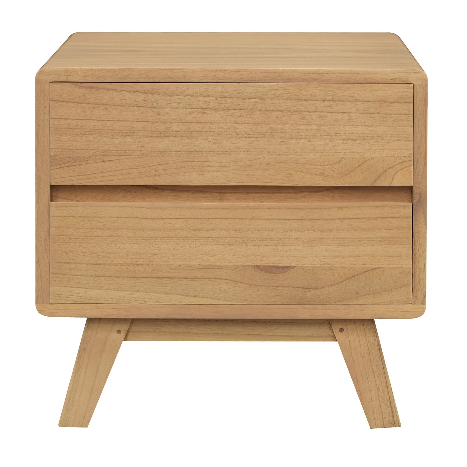 Providence 2 Drawer Bedside Table (Natural)-Furniture > Bedroom > Bedside Tables-PEROZ Accessories