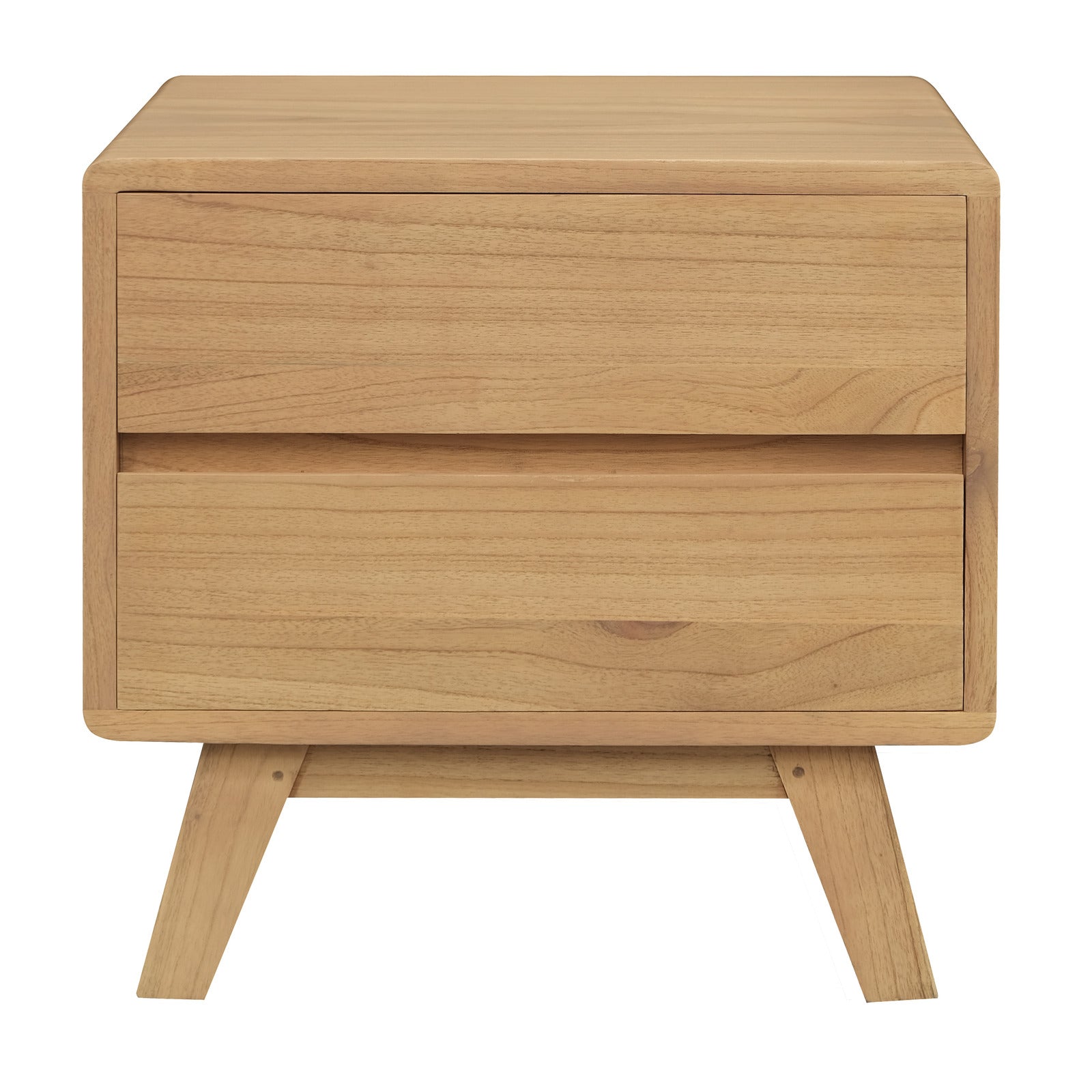 Providence 2 Drawer Bedside Table (Natural)-Furniture > Bedroom > Bedside Tables-PEROZ Accessories