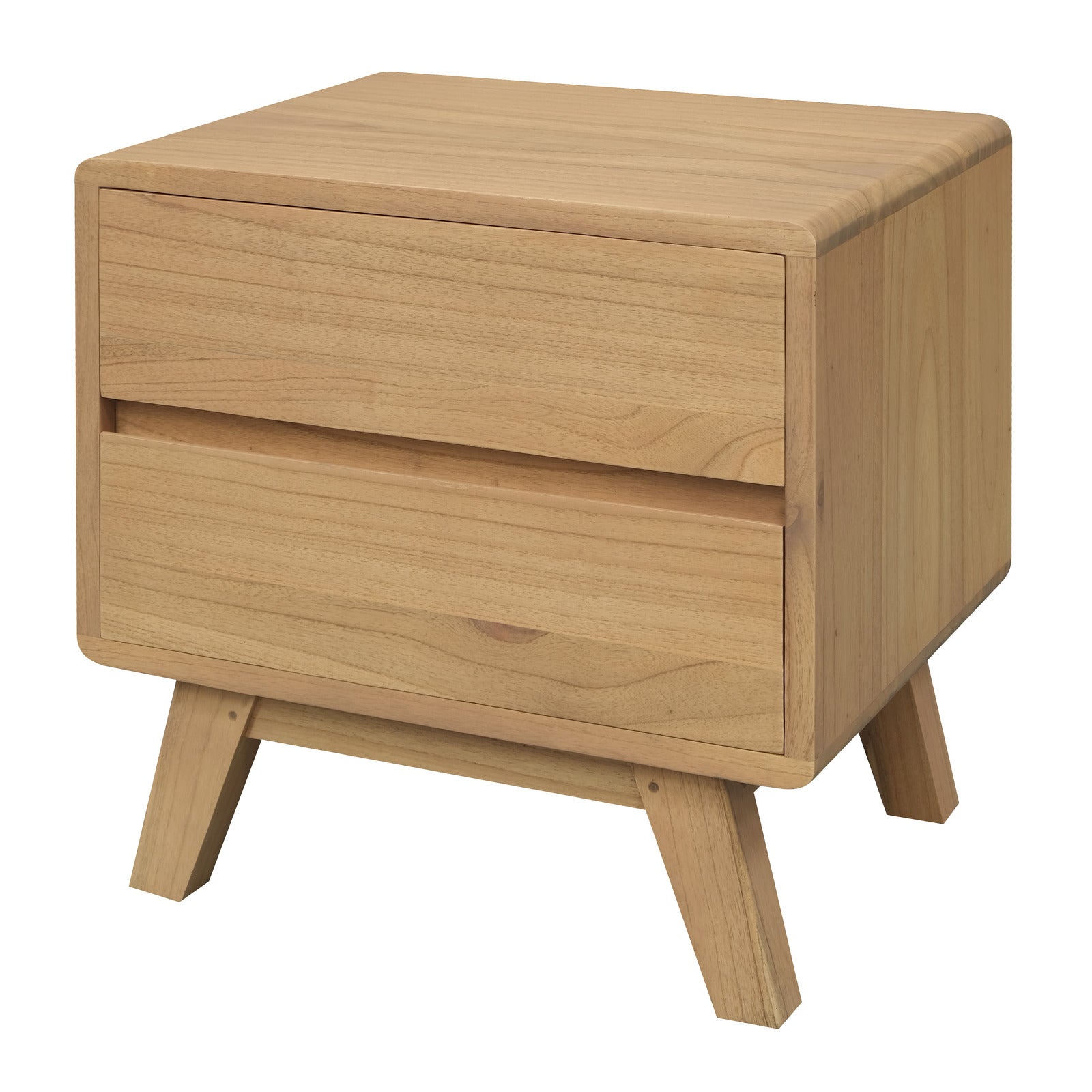 Providence 2 Drawer Bedside Table (Natural)-Furniture > Bedroom > Bedside Tables-PEROZ Accessories
