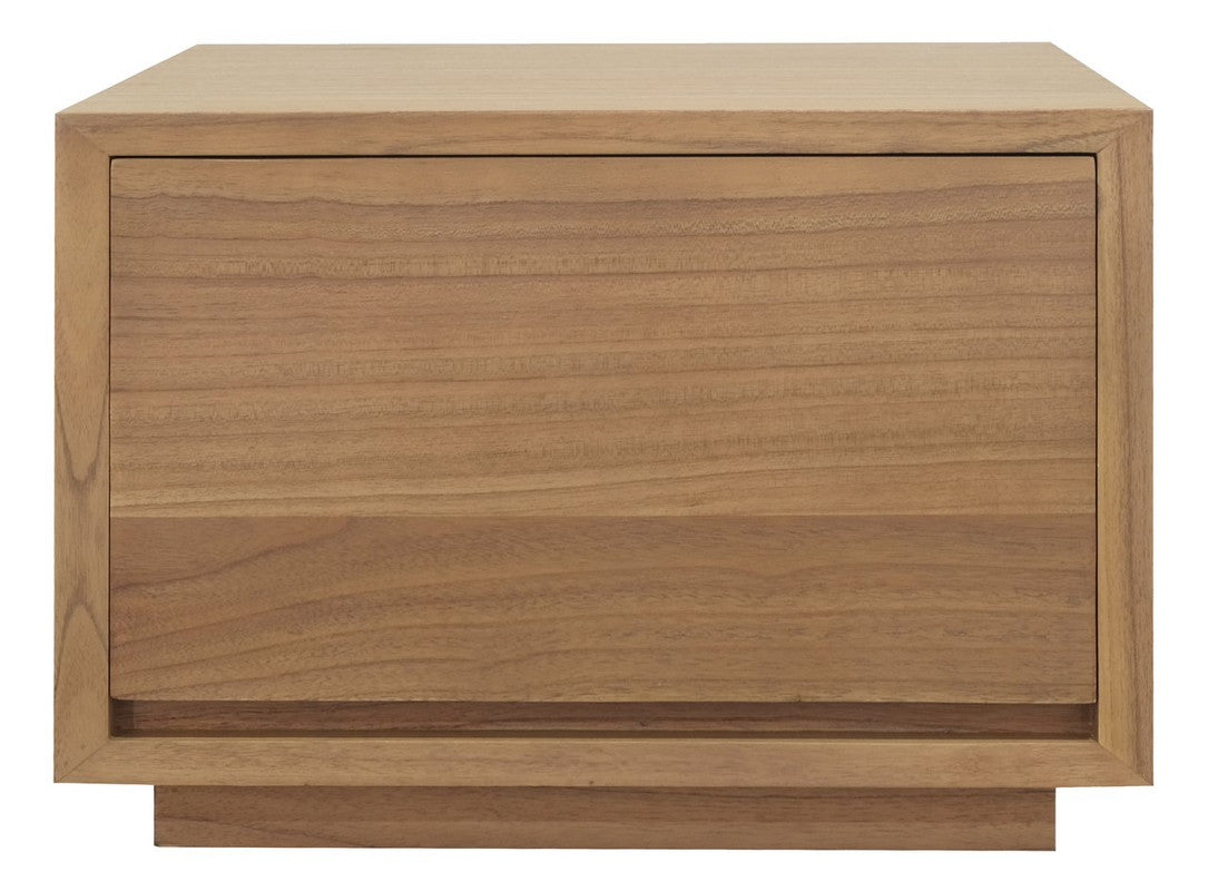 Oscar 1 Drawer Low Bedside Table (Natural)-Furniture &gt; Bedroom &gt; Bedside Tables-PEROZ Accessories