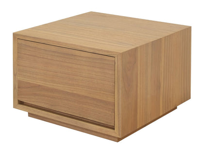 Oscar 1 Drawer Low Bedside Table (Natural)-Furniture &gt; Bedroom &gt; Bedside Tables-PEROZ Accessories