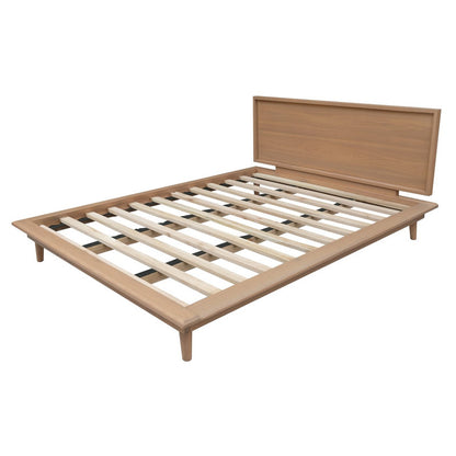 Gatsby Platform Queen Bed (Natural)-Furniture &gt; Bedroom &gt; Beds &amp; Bed Frames-PEROZ Accessories