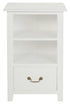 Tasmania 1 Drawer Solid Mahogany Timber Lamp Table (White)-Furniture > Bedroom > Bedside Tables-PEROZ Accessories