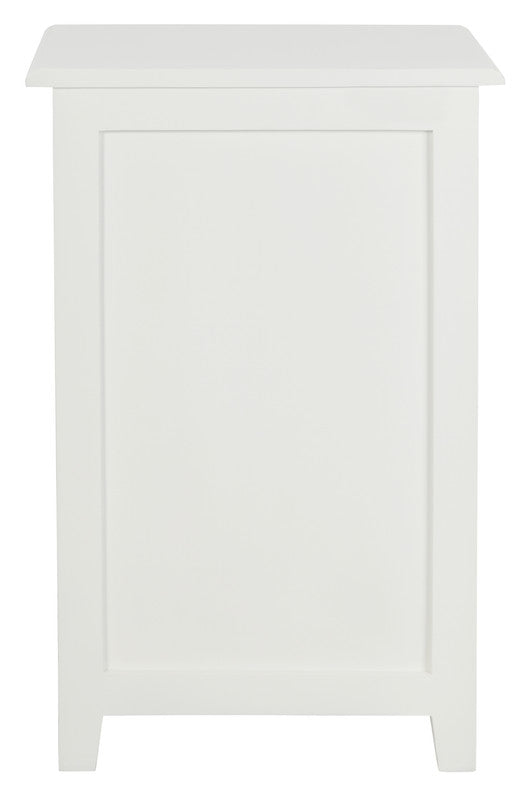 Tasmania 1 Drawer Solid Mahogany Timber Lamp Table (White)-Furniture &gt; Bedroom &gt; Bedside Tables-PEROZ Accessories