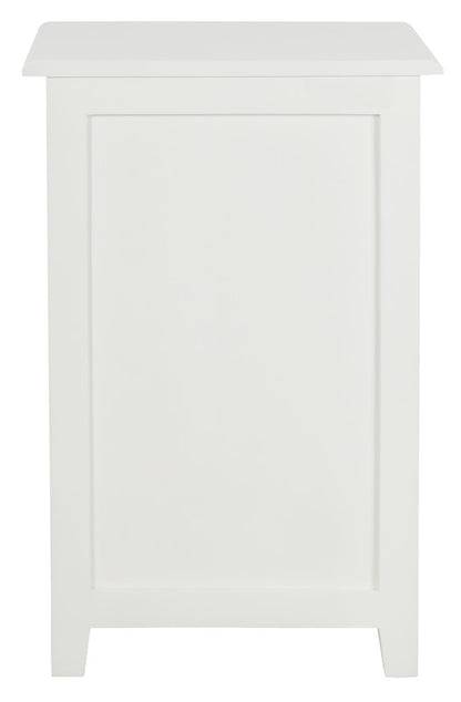 Tasmania 1 Drawer Solid Mahogany Timber Lamp Table (White)-Furniture &gt; Bedroom &gt; Bedside Tables-PEROZ Accessories
