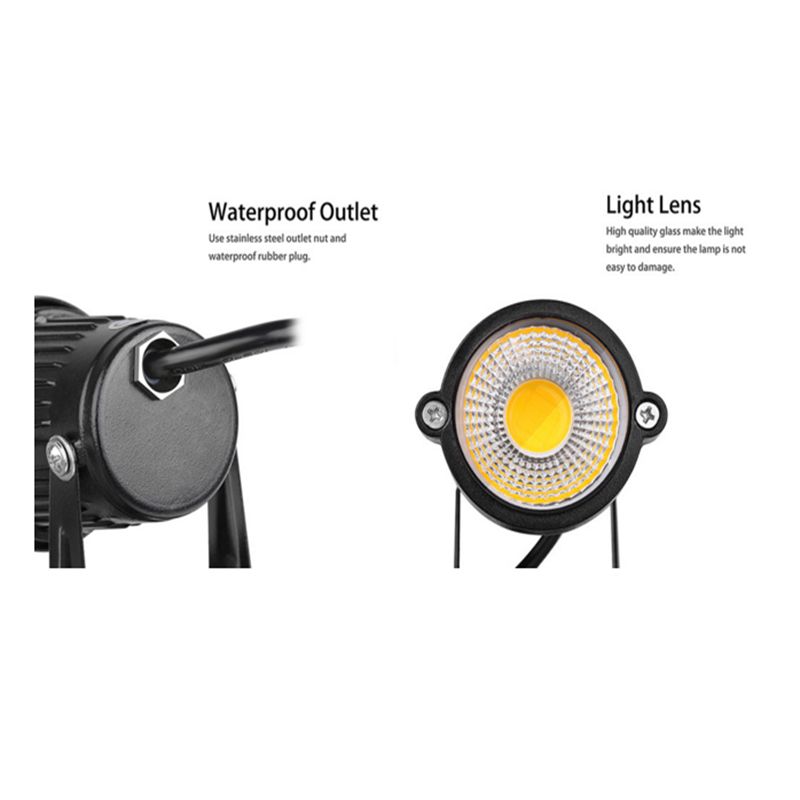 10PCS LED Spotlights Landscape Warm light Lamp Waterproof Outdoor Garden Yard 12V-Home &amp; Garden > Lighting-PEROZ Accessories