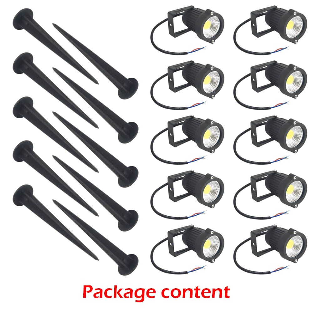 10PCS LED Spotlights Landscape Warm light Lamp Waterproof Outdoor Garden Yard 12V-Home &amp; Garden > Lighting-PEROZ Accessories