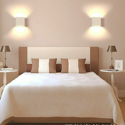 2PCS 12W LED Wall Light Waterproof Up Down Lamp Cube Sconce Yard Indoor Outdoor-Home &amp; Garden &gt; Garden Lights-PEROZ Accessories