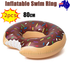 2pcs Coffee Inflatable Giant Donut Raft Swim Ring Float Swimming Pool Beach Lounge Pink Coff 80CM-Baby & Kids > Ride On Cars, Go-karts & Bikes > Ride On Cars-PEROZ Accessories