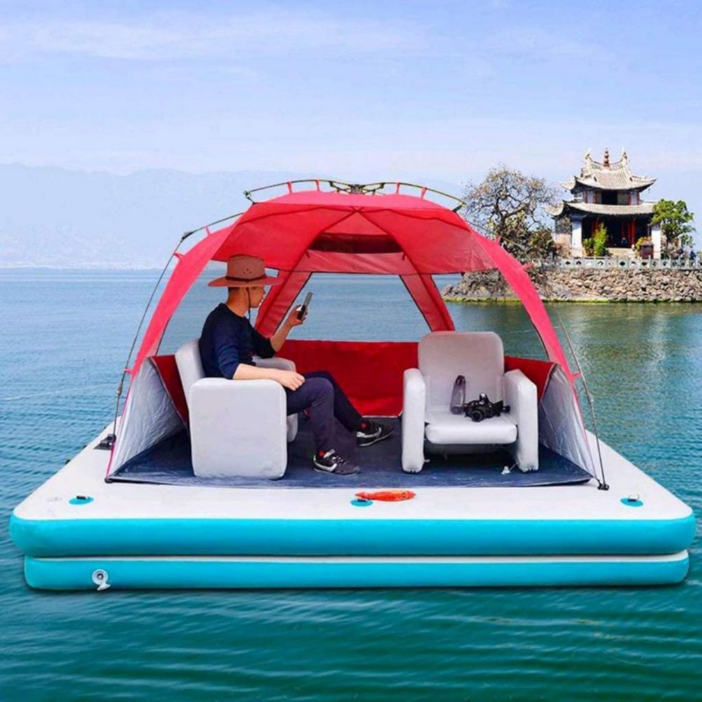 Inflatable Floating Fishing Dock Platform For Adults And Children - Plus Version-Home &amp; Garden &gt; Pool &amp; Accessories &gt; Pool Toys &amp; Inflatables-PEROZ Accessories