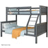 Kingston Slumber Bunk Bed Triple Wooden Single Over Double Beds for Kids, Solid Pine Wood, Convertible Design, Grey-Furniture > Bedroom > Beds & Bed Frames-PEROZ Accessories