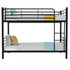 Kingston Slumber 2in1 Single Metal Bunk Bed Frame, with Modular Design, Dark Matte Grey-Furniture > Bedroom > Beds & Bed Frames-PEROZ Accessories