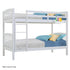 Kingston Slumber Wooden Kids Bunk Bed Frame, with Modular Design that can convert to 2 Single, White-Furniture > Bedroom-PEROZ Accessories