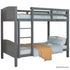 KINGSTON SLUMBER Single Bunk Bed Frame, Solid Pine 2-in-1 Modular Design Convert to 2 Single Beds, Grey-Furniture > Bedroom > Beds & Bed Frames-PEROZ Accessories