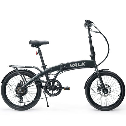 VALK Shuttle 5 Electric Folding Bike, Gen II, 20" Tyres, Shimano 7-Speed, Dark Grey-Sports &amp; Fitness > Bikes &amp; Accessories-PEROZ Accessories