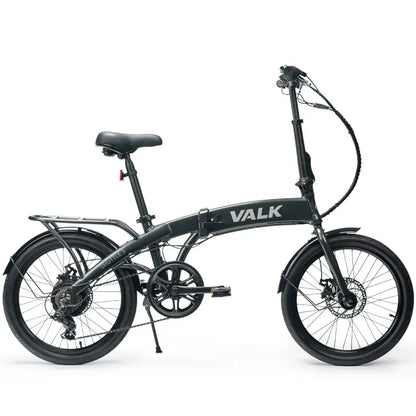 VALK Shuttle 5 Electric Folding Bike, Gen II, 20" Tyres, Shimano 7-Speed, Dark Grey-Sports &amp; Fitness > Bikes &amp; Accessories-PEROZ Accessories