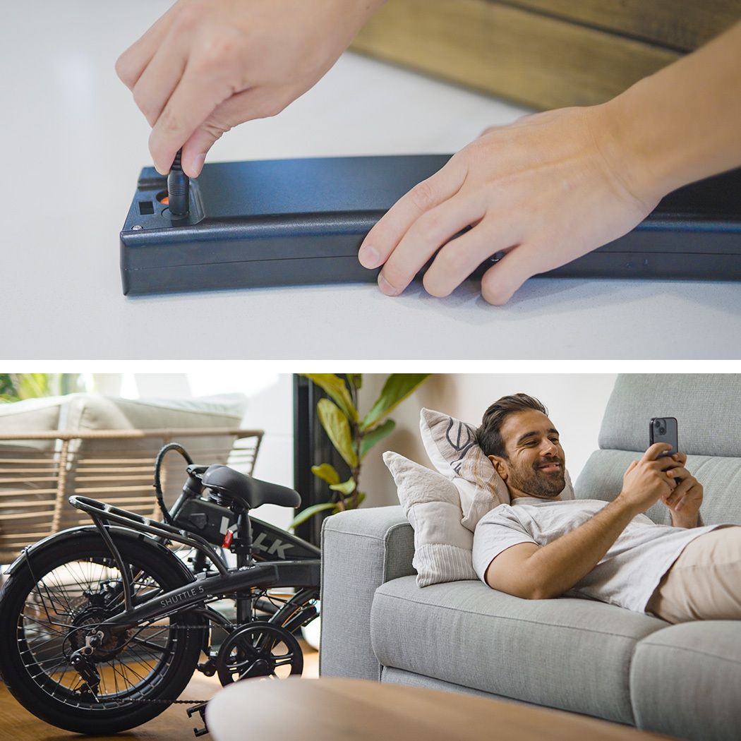 VALK Shuttle 5 Electric Folding Bike, Gen II, 20" Tyres, Shimano 7-Speed, Dark Grey-Sports &amp; Fitness > Bikes &amp; Accessories-PEROZ Accessories