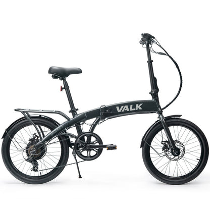 VALK Shuttle 5 Electric Folding Bike, Gen II, 20&quot; Tyres, Shimano 7-Speed, Dark Grey-Sports &amp; Fitness &gt; Bikes &amp; Accessories-PEROZ Accessories