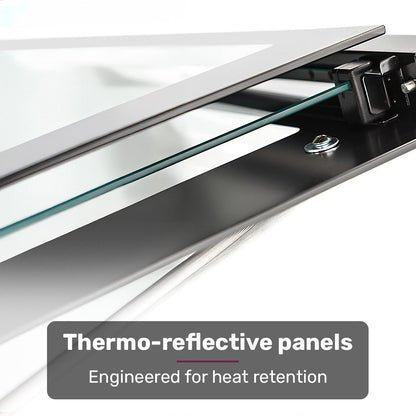 EuroChef 60cm Stainless Built-in 70L Grill 8 Function Fan Forced Electric Wall Oven-Wall Ovens-PEROZ Accessories