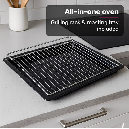 EuroChef 60cm Stainless Built-in 70L Grill 8 Function Fan Forced Electric Wall Oven-Wall Ovens-PEROZ Accessories