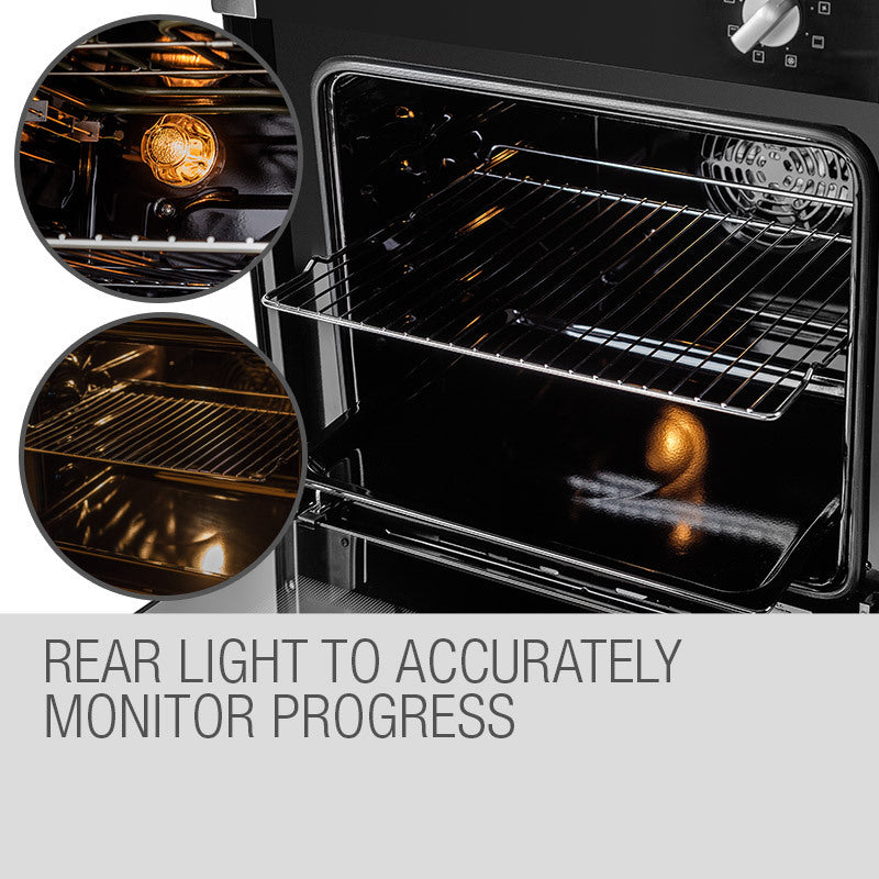 EuroChef 60cm Stainless Built-in 70L Grill 8 Function Fan Forced Electric Wall Oven-Wall Ovens-PEROZ Accessories