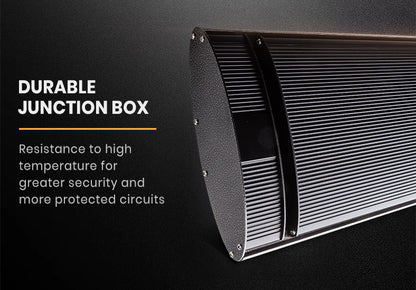 BIO 2400W Outdoor Strip Heater, Electric Radiant Slimline Heat Bar Panel, 10A Plug-Appliances &gt; Heaters-PEROZ Accessories