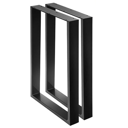 EKKIO 2x Rectangle Iron Table Legs 71cm(H) x 65cm(L) - (Black)-Furniture &gt; Living Room-PEROZ Accessories