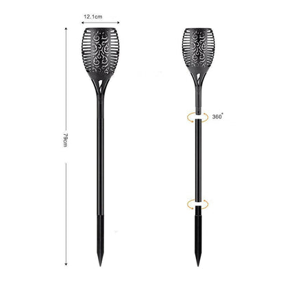 72 LED Bulbs Torch Solar Garden Outdoor Flame Dancing Flickering Light Auto Lamp-Home &amp; Garden &gt; Lighting-PEROZ Accessories