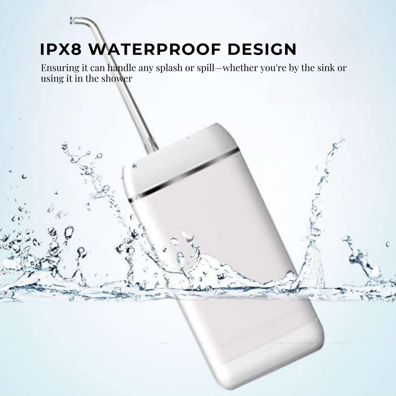 Teeth Water Flosser Rechargeable Cordless Cleaner - Travel Oral Irrigator White-Oral Care-PEROZ Accessories