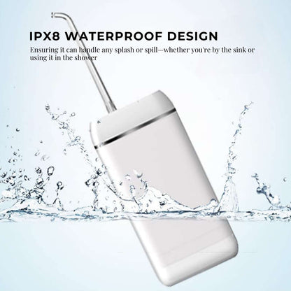 Teeth Water Flosser Rechargeable Cordless Cleaner - Travel Oral Irrigator White-Oral Care-PEROZ Accessories