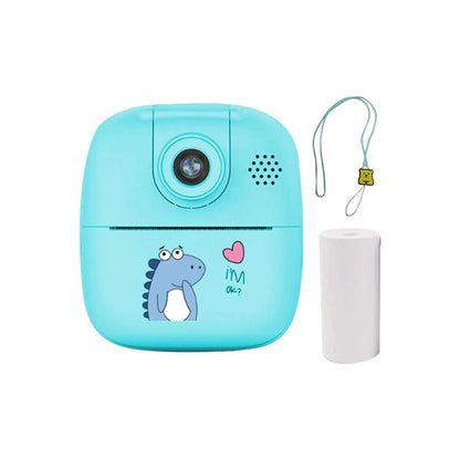 Kids Rechargeable Instant Print Camera Blue - Digital Thermal Photo Video MP3-Audio &amp; Video &gt; Photography &gt; Camera Accessories-PEROZ Accessories