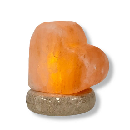 USB Colour Changing Salt Himalayan Lamp - Heart Love Shape Pink Rock LED Light-Home &amp; Garden > Lighting > Table Lamps-PEROZ Accessories