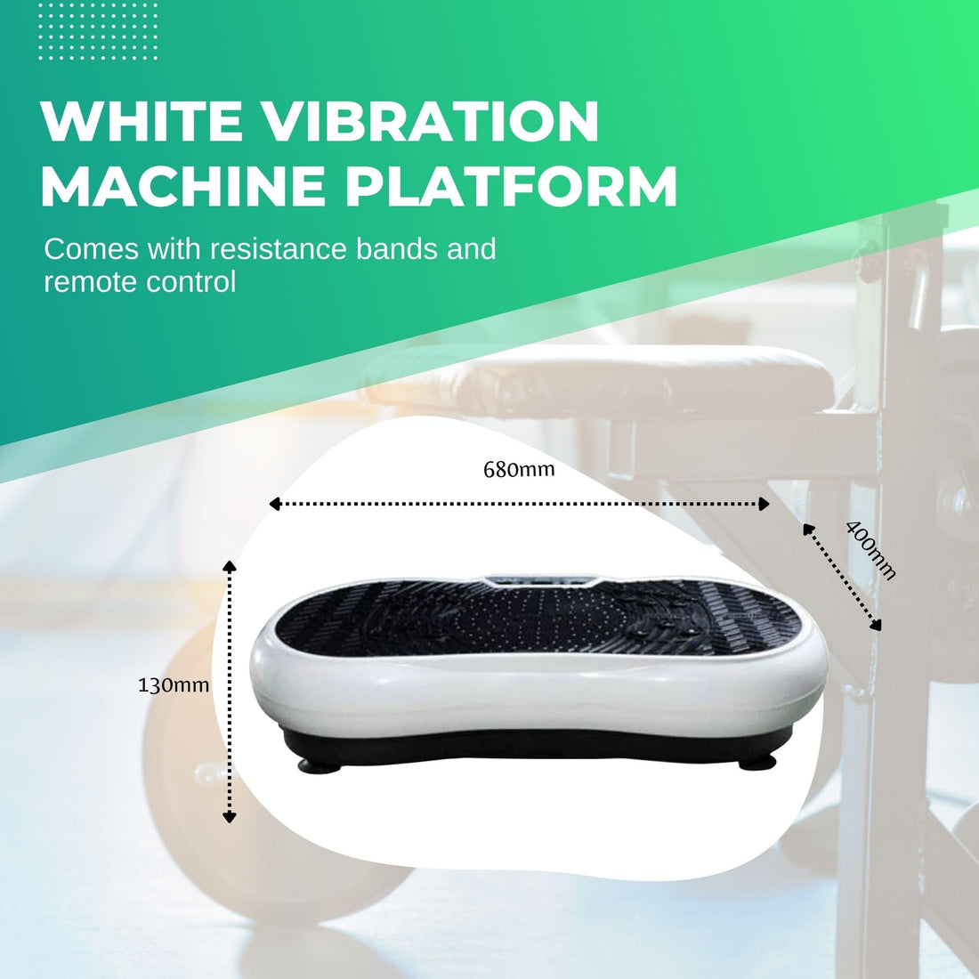 White Vibration Machine Platform - Exercise Vibrating Plate - Whole Body Workout-Sports &amp; Fitness &gt; Fitness Accessories-PEROZ Accessories