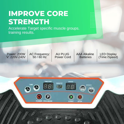 Social Hike White Vibration Machine Platform - Exercise Plate Whole Body Workout-Sports &amp; Fitness &gt; Fitness Accessories-PEROZ Accessories