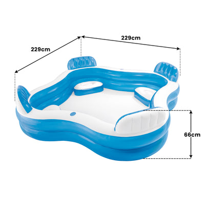 Intex Swim Center Square Inflatable Lounge Pool-Home &amp; Garden &gt; Pool &amp; Accessories &gt; Pool Toys &amp; Inflatables-PEROZ Accessories