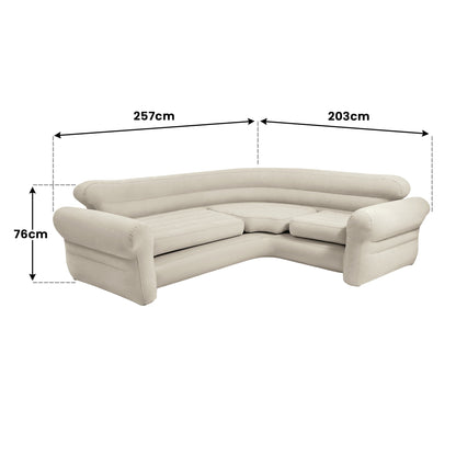 Intex Corner Sofa Inflatable Couch - L-shaped Corner Sofa-Home &amp; Garden &gt; Bedding &gt; Pillows-PEROZ Accessories