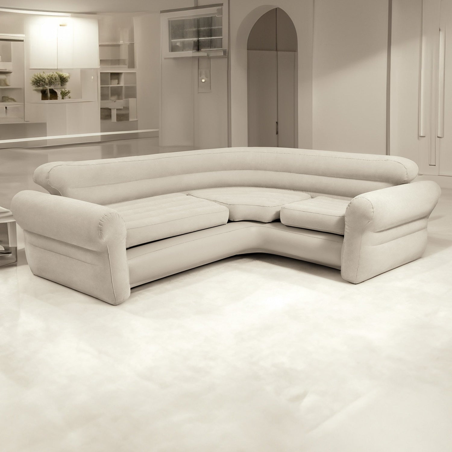 Intex Corner Sofa Inflatable Couch - L-shaped Corner Sofa-Home &amp; Garden &gt; Bedding &gt; Pillows-PEROZ Accessories