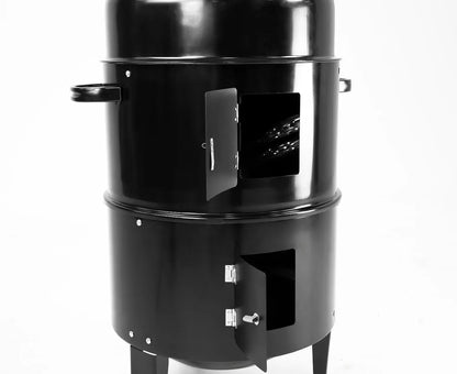 Wallaroo 3-in-1 Charcoal BBQ Smoker Portable Outdoor Barbecue Grill Meat Cooker &amp; Roaster for Backyard Camping-Home &amp; Garden > BBQ-PEROZ Accessories
