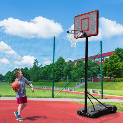Kahuna 44 Inch Portable Basketball Hoop Stand Height Adjustable 2.3m-3.05m Outdoor Basketball System with Wheels-Sports &amp; Fitness > Basketball &amp; Accessories-PEROZ Accessories