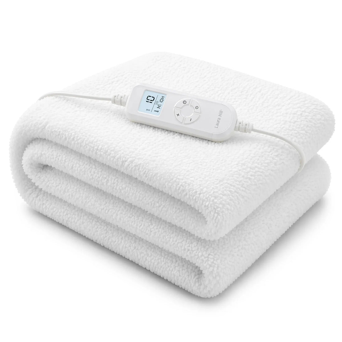 Laura Hill Single Electric Heated Underlay Blanket Fleecy Fabric with Timer-Electric Throw Blanket-PEROZ Accessories