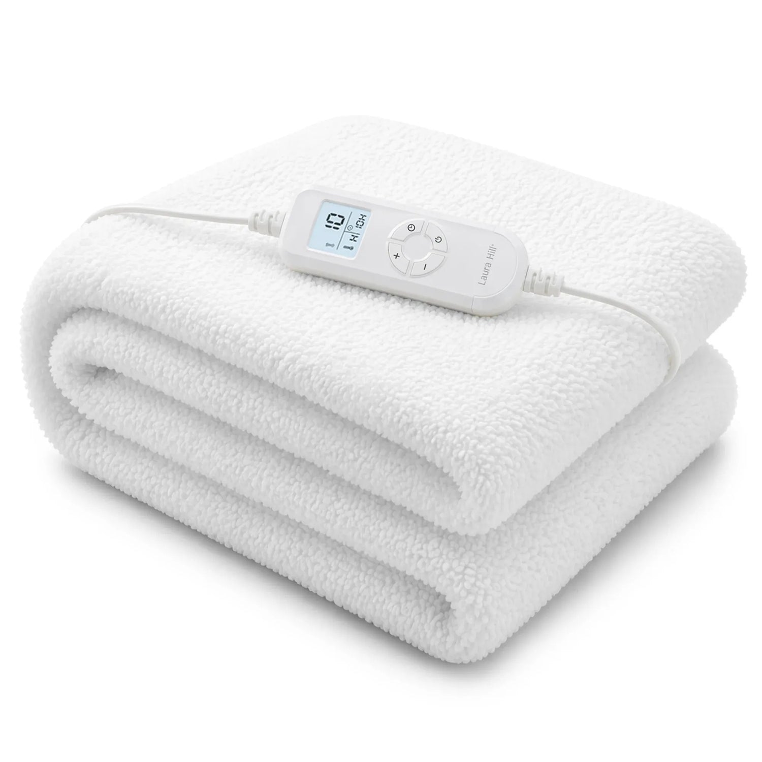 Laura Hill Single Electric Heated Underlay Blanket Fleecy Fabric with Timer-Electric Throw Blanket-PEROZ Accessories
