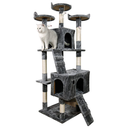 Furtastic 170cm Cat Tree Scratching Post - Dark Grey-Cat Trees-PEROZ Accessories