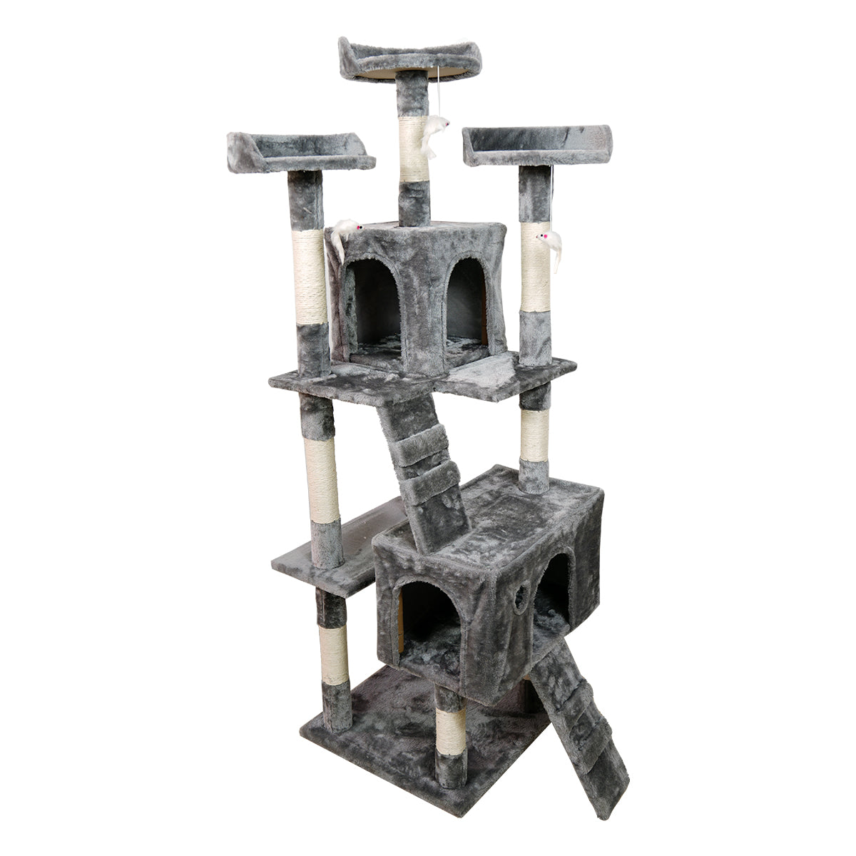 Furtastic 170cm Cat Tree Scratching Post - Silver Grey-Cat Trees-PEROZ Accessories