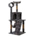 Furtastic 135cm Cat Tree Scratching Post - Dark Grey-Cat Trees-PEROZ Accessories