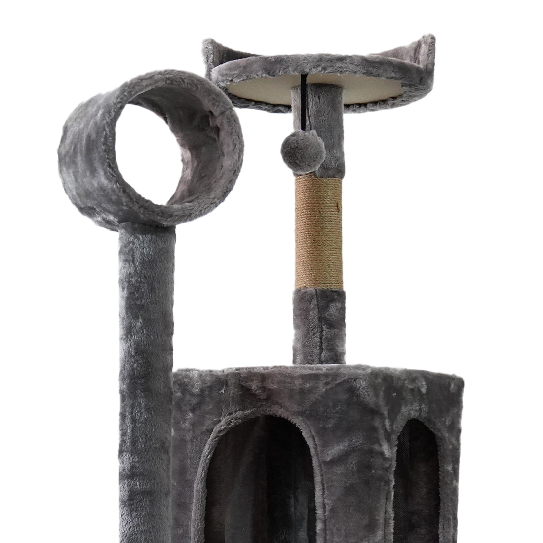 Furtastic 135cm Cat Tree Scratching Post - Dark Grey-Cat Trees-PEROZ Accessories