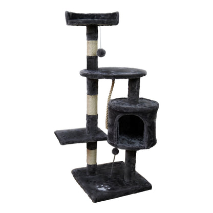 Furtastic 110cm Cat Tree Scratching Post - Dark Grey-Cat Trees-PEROZ Accessories
