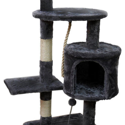 Furtastic 110cm Cat Tree Scratching Post - Dark Grey-Cat Trees-PEROZ Accessories